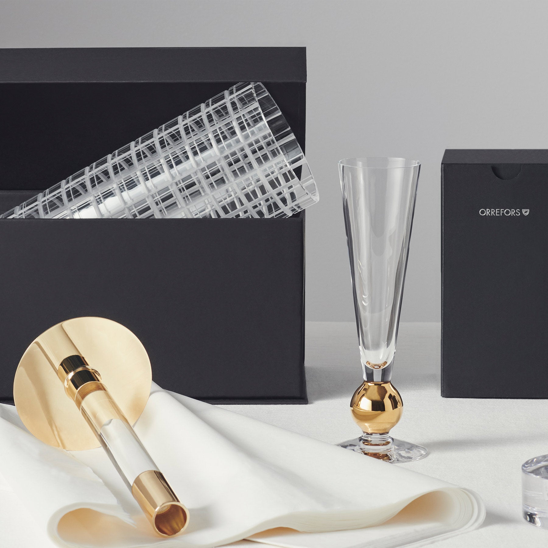 6298867 6552527 6267914 6509362 6540902 Lumiere Cut in number Nobel Puck Reed candlestick vase champagne votive Orrefors Ingegerd Raman Gunnar Cyren Lena Bergstrom Monica Forster ENV jpg